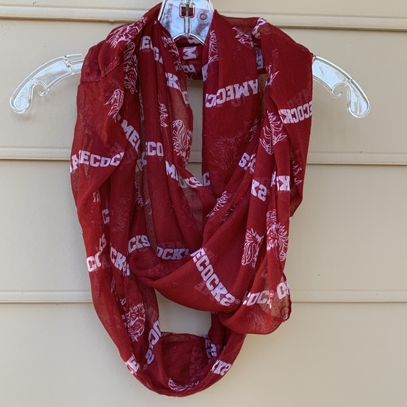 University of South Carolina (USC) Gamecocks Scarf, 18” x 79” infinity scarf - Picture 5 of 7